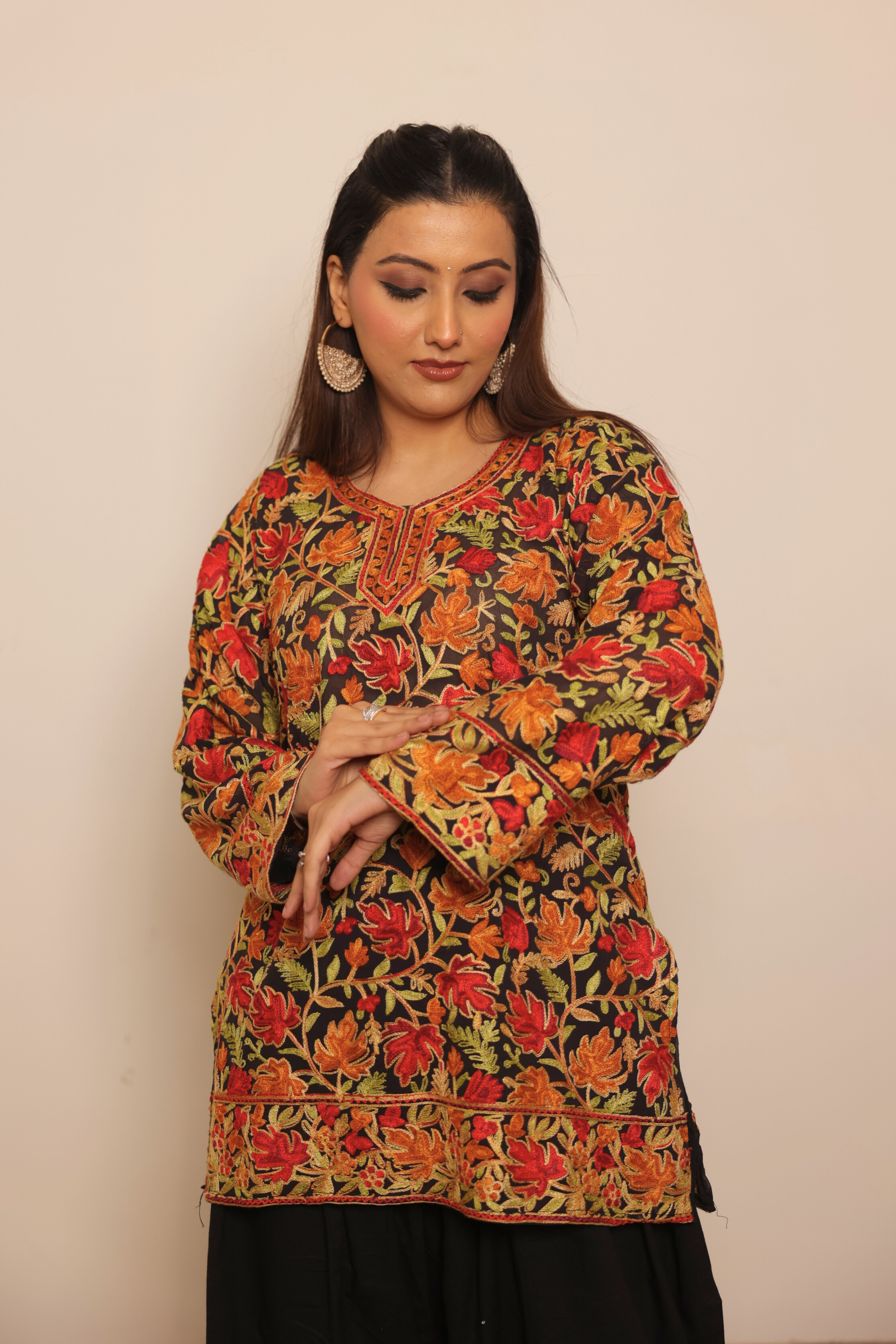 Kashmiri Work Georgette Kurta