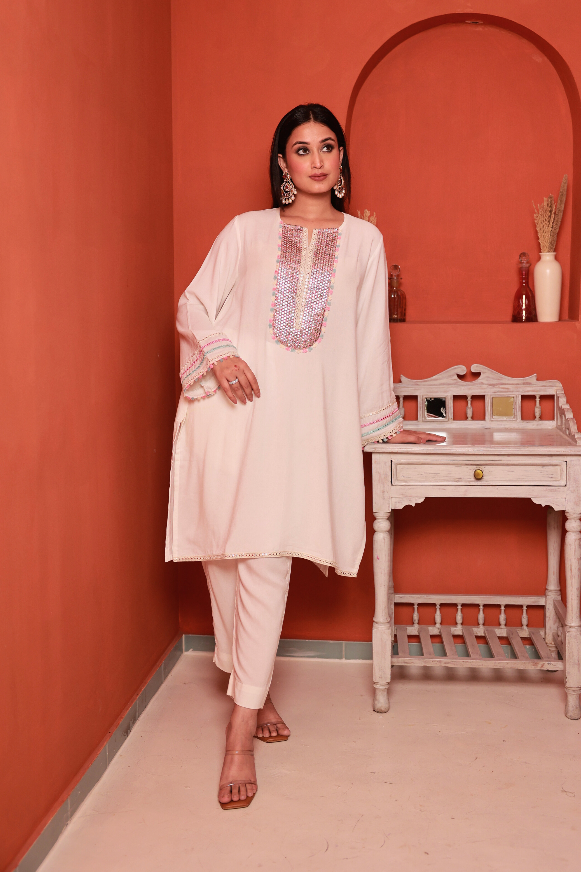 Ivory Mirror Work Set