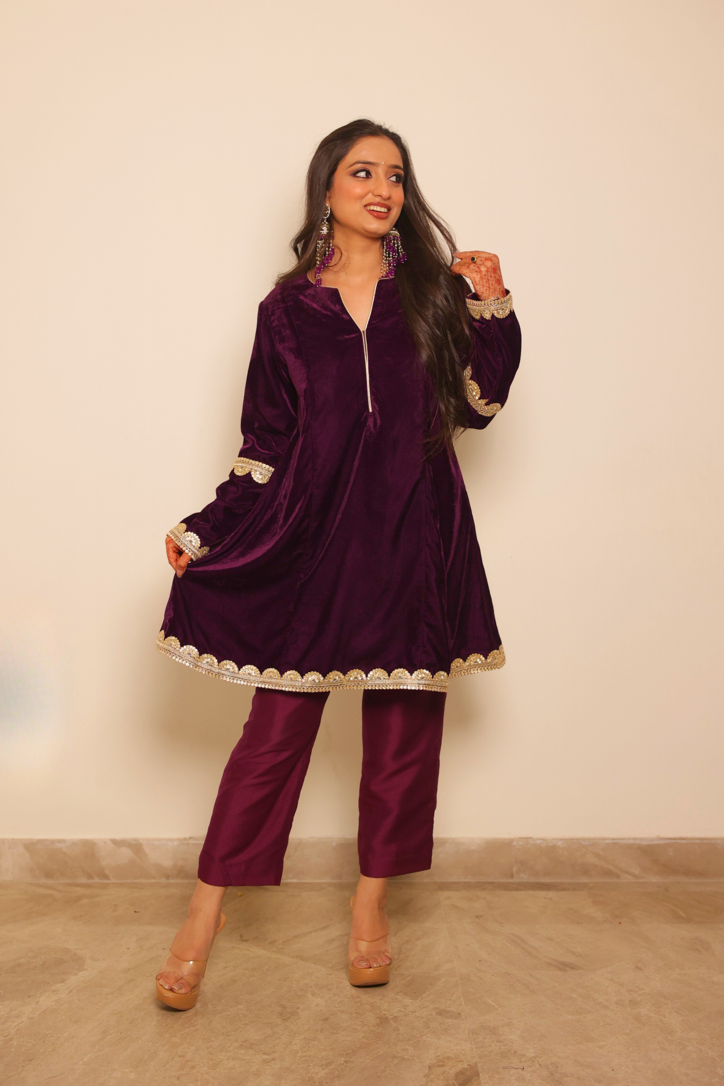 Purple Velvet Set